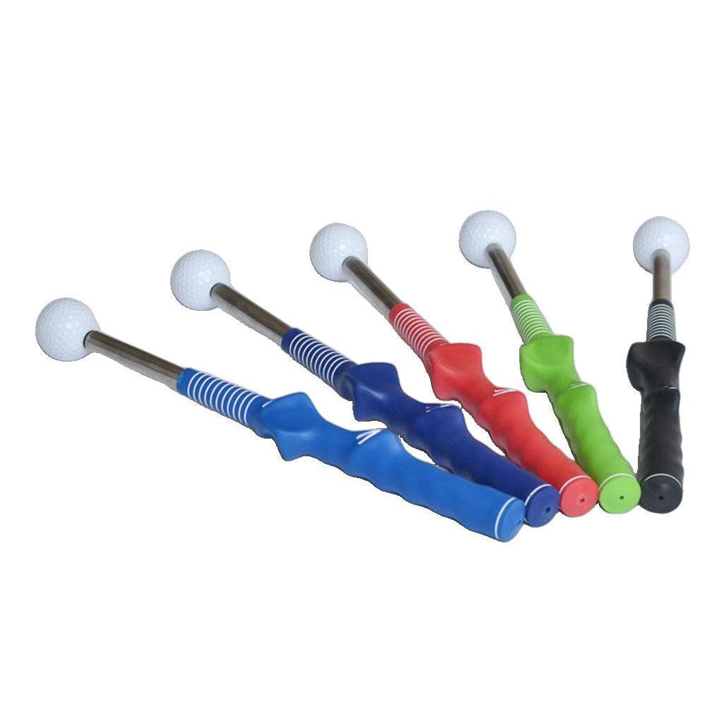 Golf Grip Swing Training Aid Retractable Soundable Golf Trainer Devices Blue