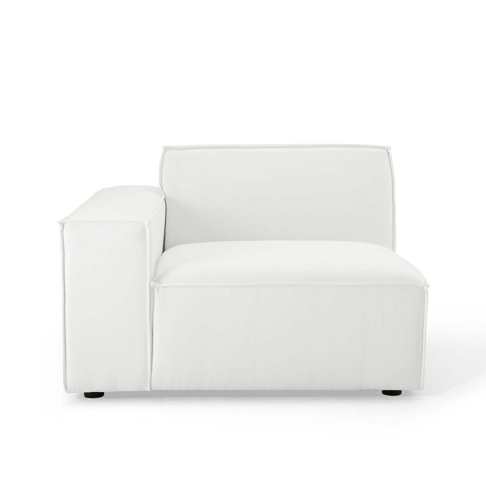 Modway Restore Polyester Fabric Left-Arm Sectional Sofa Chair in White
