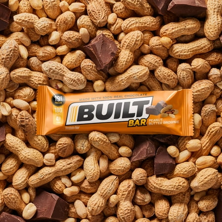 Built Bar Protein Bar, Peanut Butter Brownie, Gluten Free, 12 count