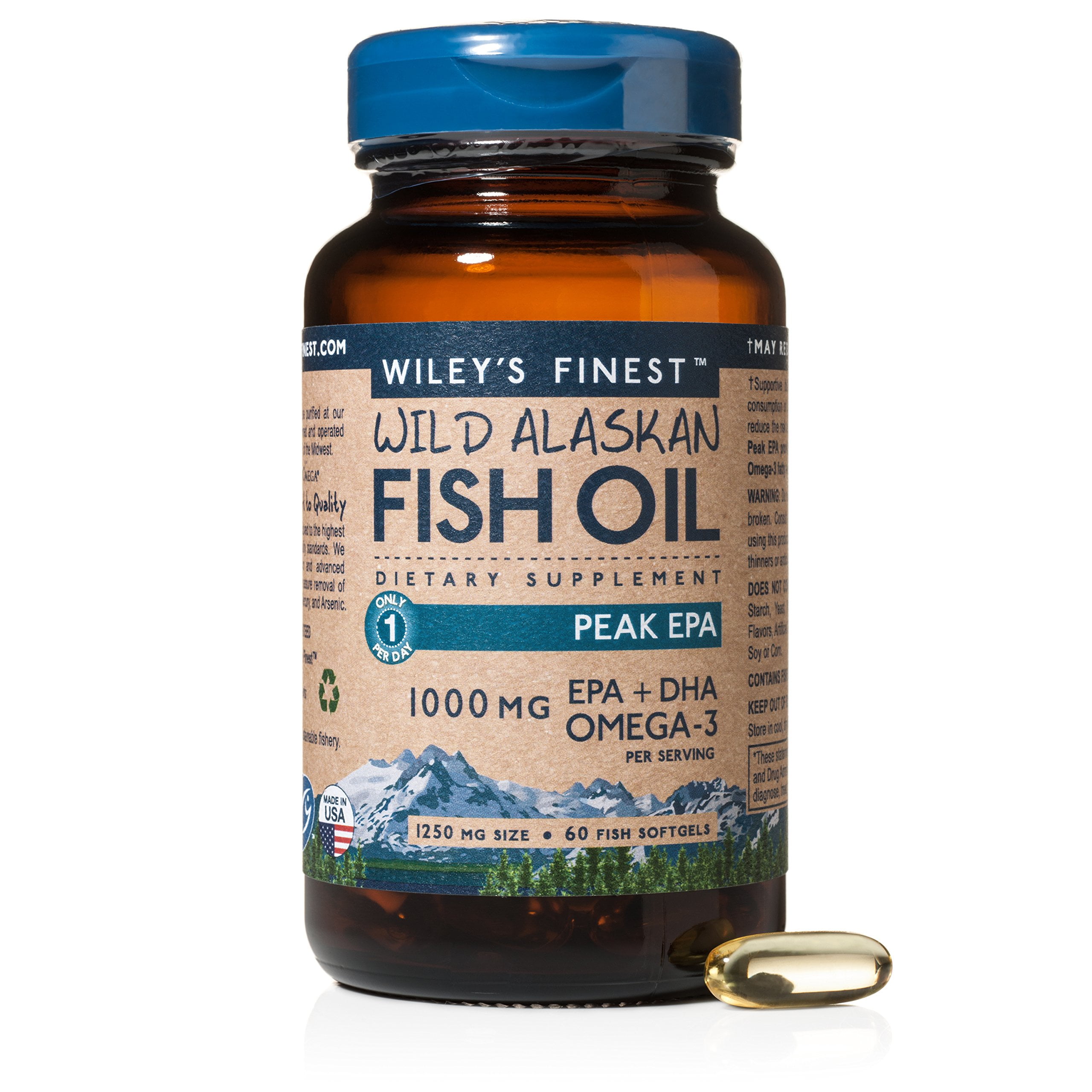 Wiley's Finest Wild Alaskan Fish Oil Peak EPA Triple Strength Peak