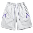 thumbnail image 4 of cfhntfmh Mens Casual Sweat Cargo Shorts Drawstring Elastic Waist Athletic Workout Gym Jogger Shorts with 2 Pockets, 4 of 7
