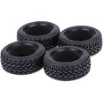 thumbnail image 6 of LINLIN 4PCS 1:10 RC On Road Rally Car Grain Rubber Tyre Tires Hard Dish Wheel Rims Accessory Parts Compatible with 1/10 RC Buggy Buggy Run Flat Drift Car Traxxas HSP Tamiya HPI Kyosho, 6 of 6