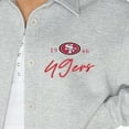 thumbnail image 3 of Women's Gameday Couture Ash San Francisco 49ers Full-Button Long Sleeve Overshirt, 3 of 3