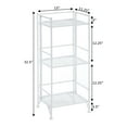 thumbnail image 4 of Convenience Concepts Xtra Storage 3 Tier Folding Metal Shelf, White, 4 of 5