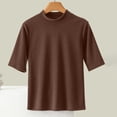 thumbnail image 4 of Casual Primavera Tops para las Mujeres Cuello Redondo Camiseta Blusa, Cómodo Ligero Poliéster Superior de Verano, 4 of 9
