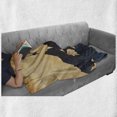 thumbnail image 6 of Vintage Soft Flannel Fleece Blanket, Man on Mountaintop with Flag Snowy Winter Sun Clouds Adventure Sports, Cozy Plush for Indoor and Outdoor Use, 60" x 80", Orange Mustard Dark Blue, by Ambesonne, 6 of 6