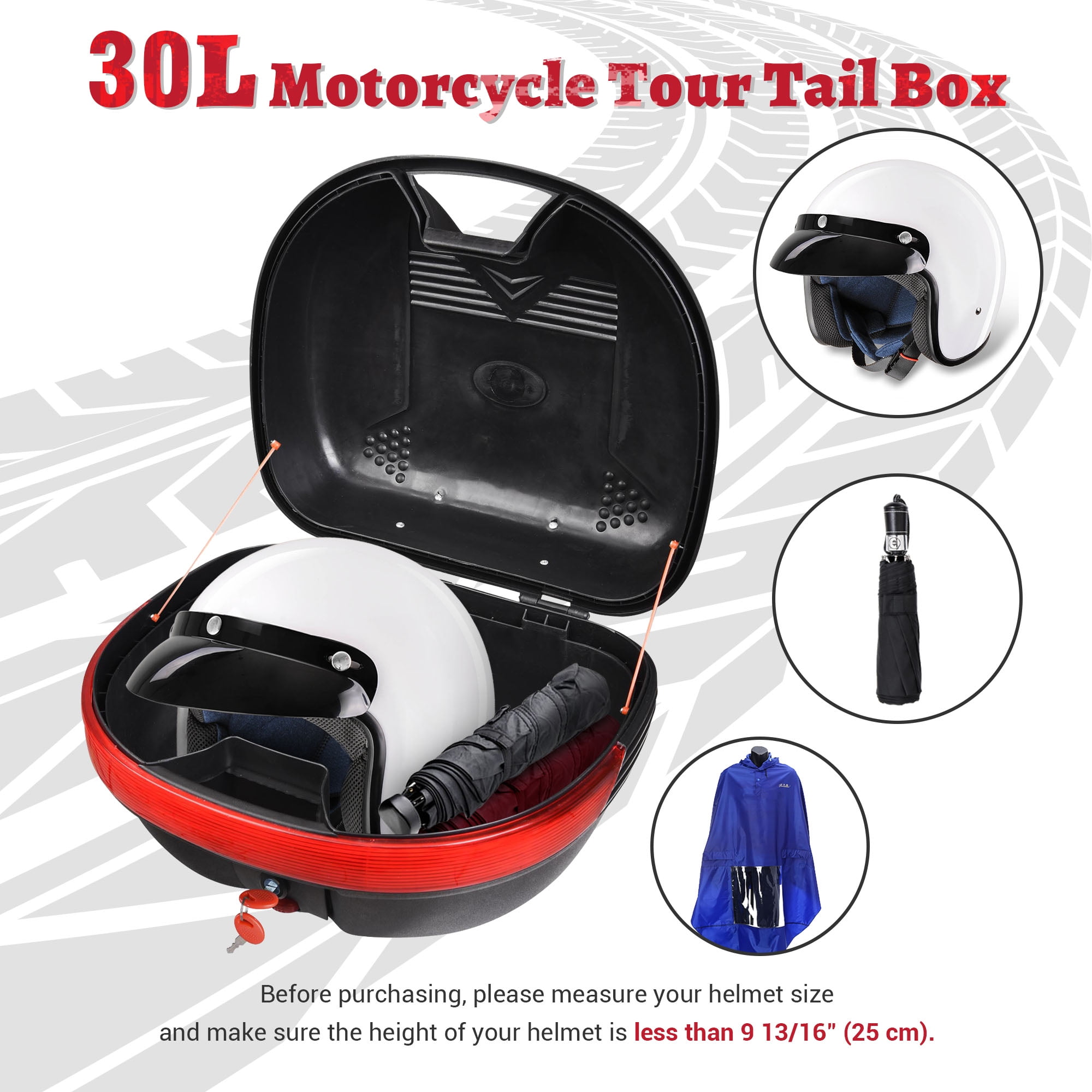 Motorcycle Trunk Lock Replacement Durable Luggage Box for Scooter Motorbike 