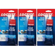 Loctite Clear Silicone Waterproof Sealant 2.7-Ounce Tube 3 Pack