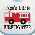 thumbnail image 4 of Inktastic Papa's Little Firefighter Boys Baby Bib, 4 of 4