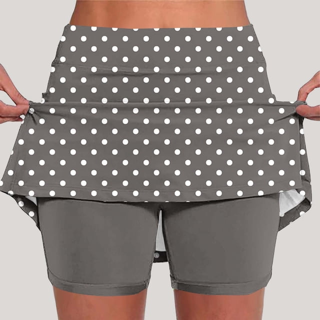 Nuoqisi Jupe-Short de Performance Active pour Femmes, Légère, Ajustée, Imprimée, pour Course, Tennis, Golf, Entraînement, Sports 2026
