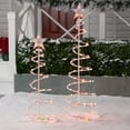 Holiday Time Prelit Multicolor Spiral Christmas Trees (set of 2) 4 ft