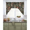 thumbnail image 2 of Thanksgiving Mushrooms Kitchen Swag Valances for Windows, Fall Leaves Country Botanical Swag Valances Curtains for Living Room, Rod Pocket Window Treatments for Bathroom, Bedroom, Cafe, 56"x36", 2 of 6