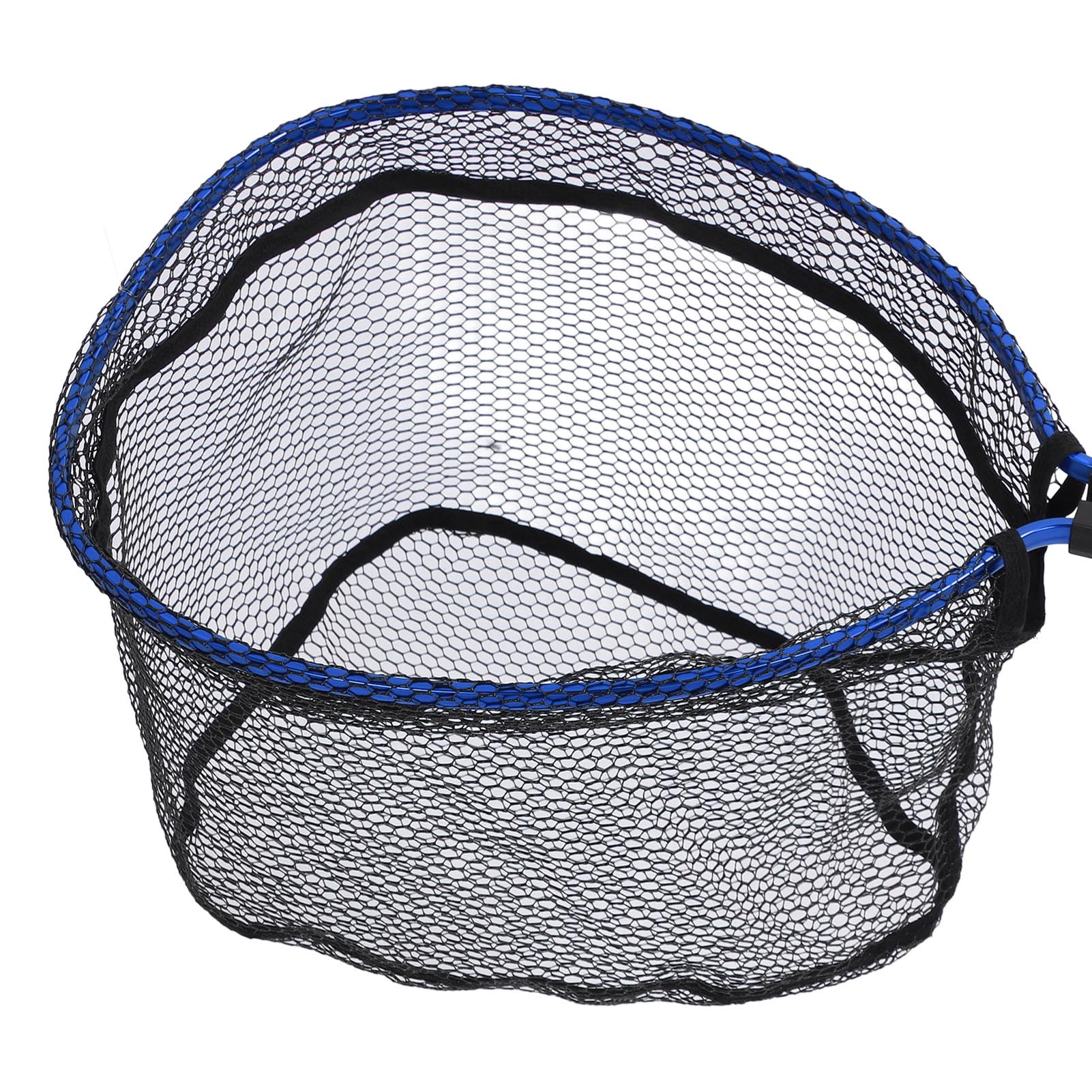 Rupoun Premium Aluminum Alloy Floating Fishing Net Fish Landing Net with Rubber Mesh Safe Catch Release Compact Foldable Portable Net 18.1 inches / 46 cm Blue Edition