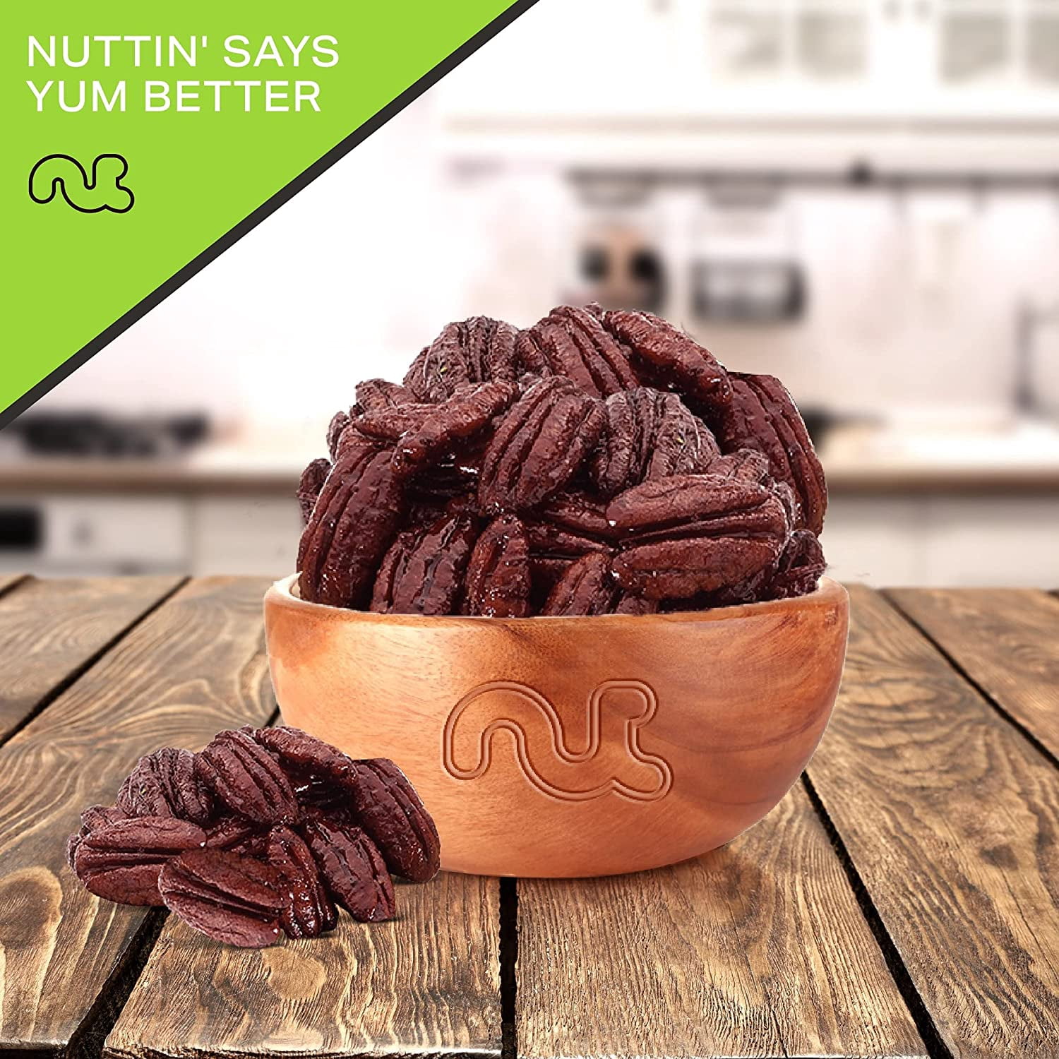 Nut Cravings Candied Pecans Honey Glazed Praline, Shelled (16oz - 1 lbs)