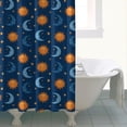 thumbnail image 4 of Blue Sun Moon Star Pattern Shower Curtain 72"x84" ,Bathroom Decorative Shower Curtains Set with 12 Hooks,Modern Waterproof Washable Shower Curtain, 4 of 6