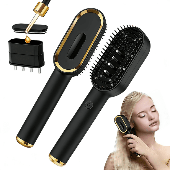 Electric Scalp Massager Comb for Essential Oils - Handheld Automatic Massage with Roller Balls, Rechargeable Home Use Hair Growth Stimulator for Men and Women