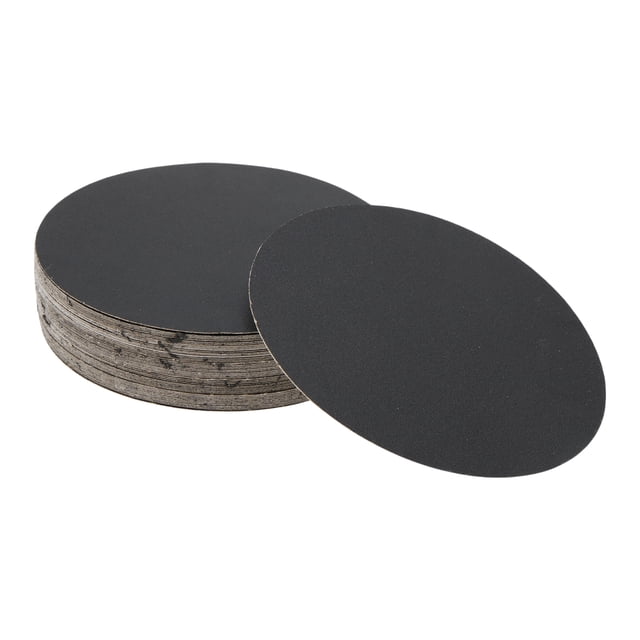 50 Pcs Discos de Lija Redondos 400 Grano Hojas de Lijado de Gancho y Bucle Universales para Restauración Automotriz 100x100mm Carburo de Silicio Negro