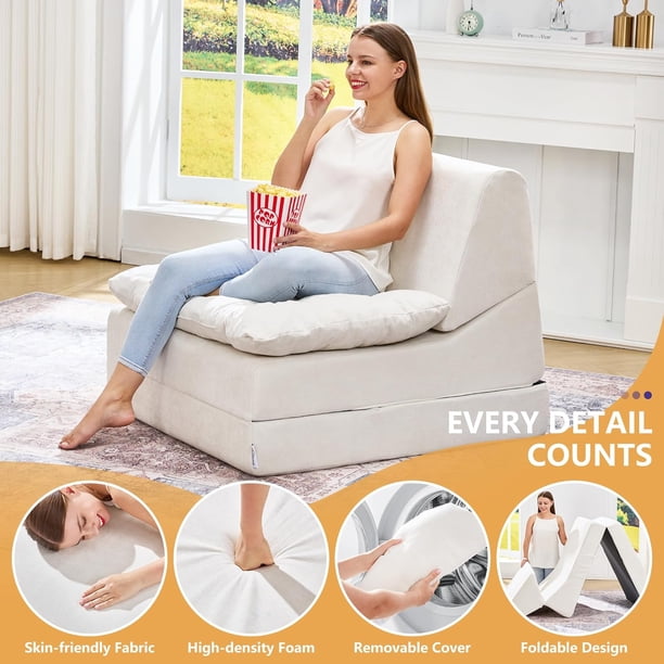Sofa Couch Folding Sofa Bed Comfy Floor Lounger Convertible Sofa