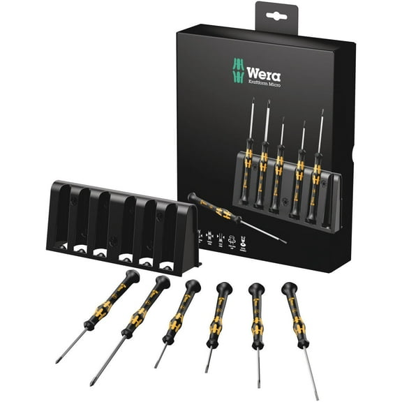 Wera Tools 1578 A/6 Esd 6Pc Screwdriver Set And Rack