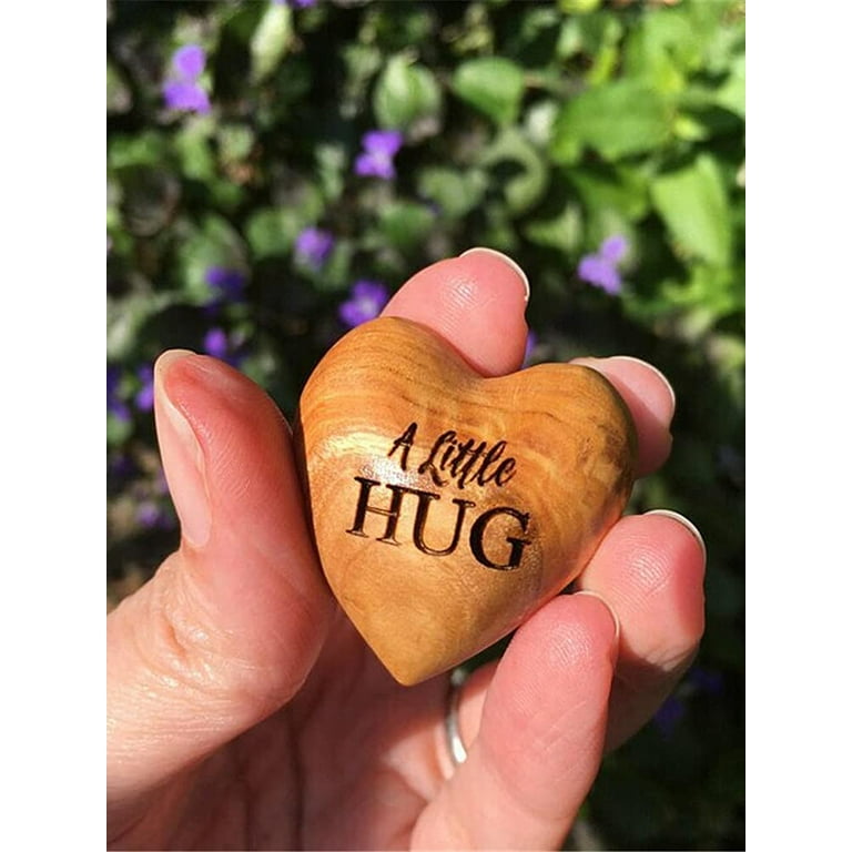 Wholesale CREATCABIN I Miss You Wooden Heart Ornaments Tiny Hug Token Solid  Olive Wood Heart Special Hand Holding Lucky Charm Gift Thinking of You For  Love Friends Families Couples Colleagues 
