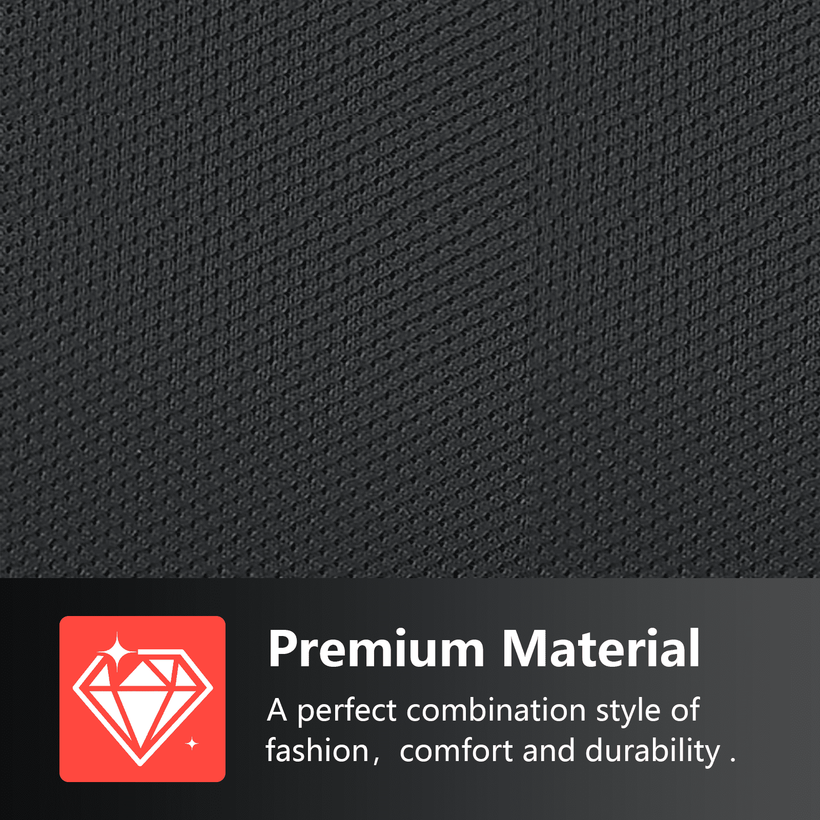 Coverado Full Set Car Seat Covers, Premium PVC&Fabric Material Seat Protectors, Universal Fit for Most Cars, Black&Red