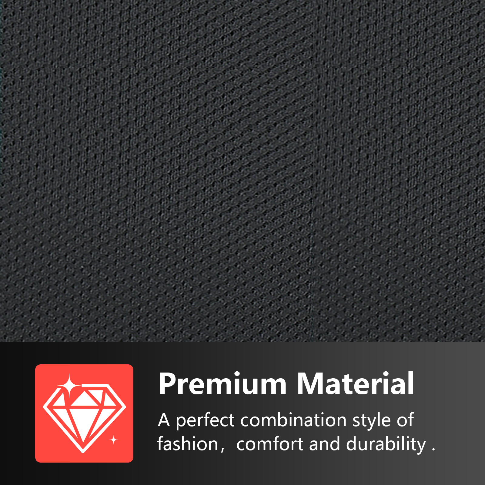 Coverado Premium PVC & Fabric Car Seat Covers, Black & Red photo 4