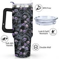 thumbnail image 3 of Halloween 40oz Insulated Stainless Steel Tumbler - Ghost & Witch Design,Spill-Proof Lid,Handle & Straw,Travel Coffee Cup,Boo Gift for Women Men (1PC), 3 of 7