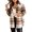 Apricot, variant on Almusen Flannel Shirts for Women Plaid Jacket Long Sleeve Shacket Button Down Fall Coats