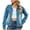 Light Blue, variant on Oversized Denim Jacket Womens Plus Denim Stretch Denim Jacket, Women's Oversized Mid Long Denim Jacket Jean Biker Coat S-89 Black L