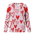 thumbnail image 4 of Aboser Womens Valentine's Day Shirt,Valentines Day Gifts Sweatshirt for Women Loose Fit Crewneck T-Shirt Heart Print Long Sleeve Blouse Tops for Girls, 4 of 5