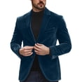 thumbnail image 1 of Sequined Blazer Jacket for Men Solid Color 2 Button Long Sleeve Suit Jacket, 1 of 6