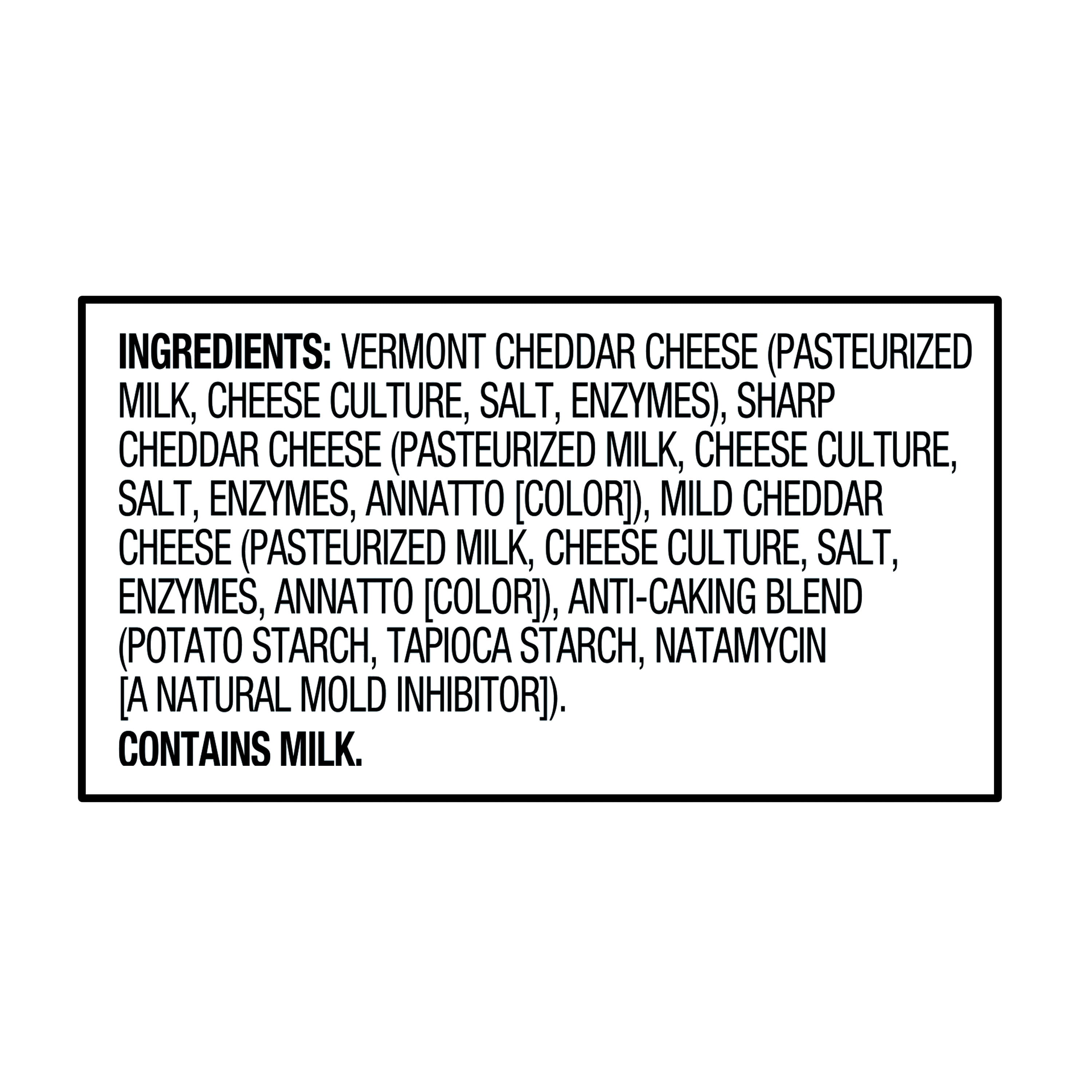 Great Value Triple Cheddar Finely Shredded Cheese, 8 oz Bag