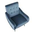thumbnail image 6 of Rafael Contemporary Lounge Chair in Black Metal and Teal Velvet by LumiSource, 6 of 7