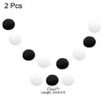 thumbnail image 2 of Uxcell 2pcs Pom Pom Garland 6.6 Ft 30 Balls for Craft Decoration(Black, White), 2 of 6