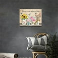 thumbnail image 5 of Farmhouse Wall Art Rustic Country Sunflower Floral Pictures Wall Decor Flower Hummingbird Kitchen Canvas Prints Artwork Painting Home Decoration for Living Dining Bedroom Framed 12"x16", 5 of 6