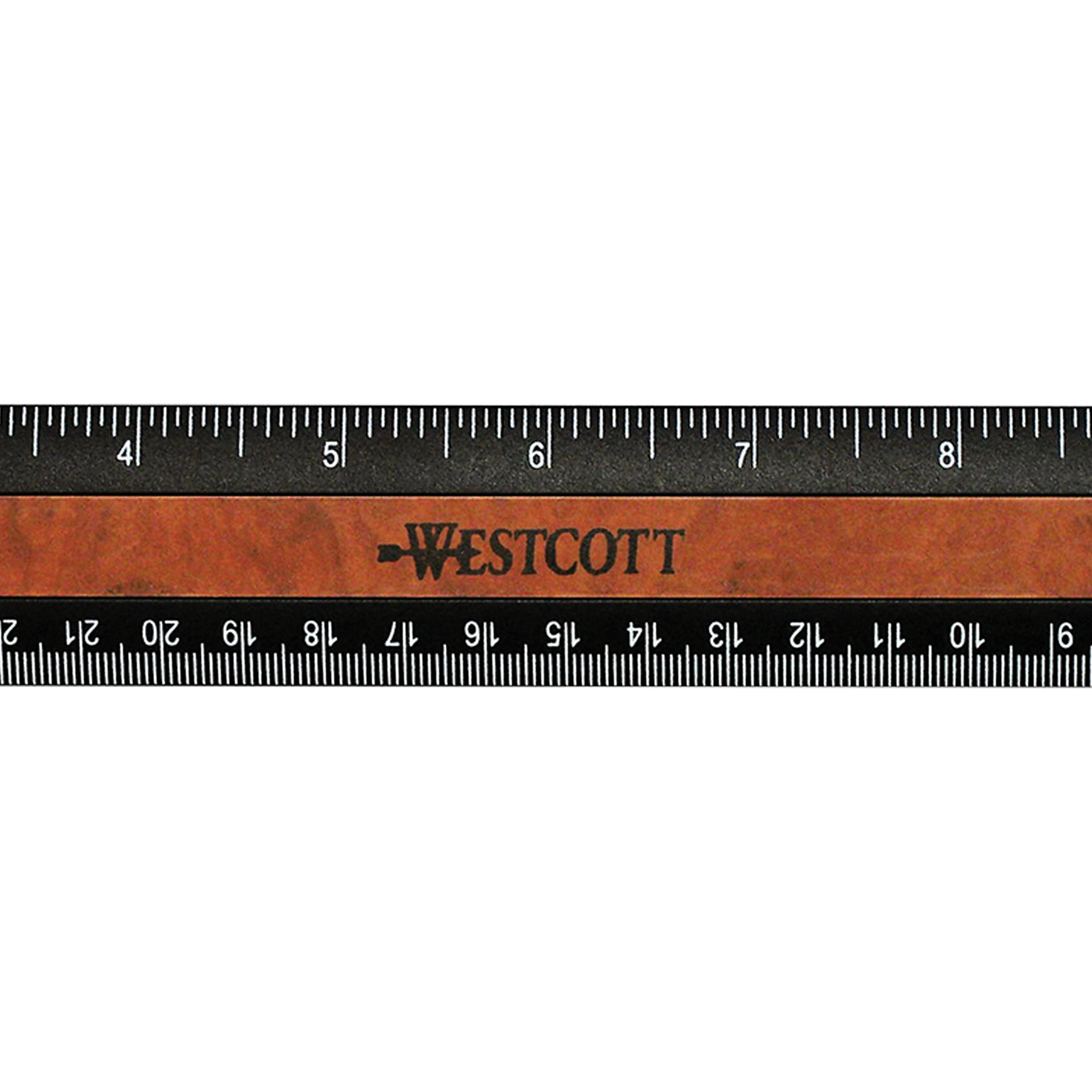 Westcott® 12 Magnifying Ruler, Plastic, Clear — Janitorial Superstore