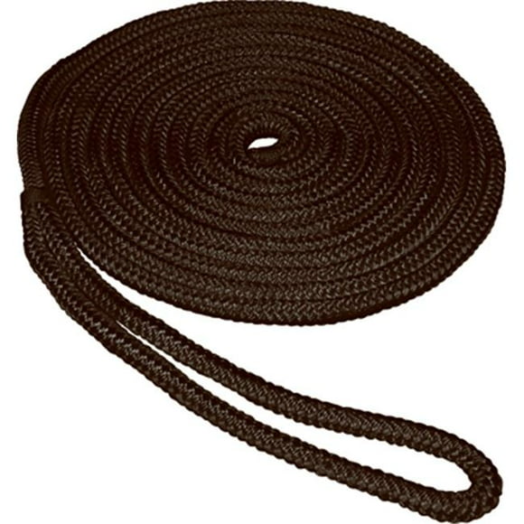 0.38 in. x 15 ft. Premium Double Braid Dock Line - Black