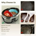 thumbnail image 6 of 2-in-1 Silicone Slow Cooker Liners, Reusable Divider Insert for 6-7QT, Oval Shape, Dishwasher Safe Slow Cooker Liner for Two Meal Cooking, 6 of 7