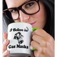 thumbnail image 2 of 3dRose, I Believe In Gas Masks, 11oz Two-Tone Green Mug, 2 of 7