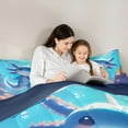 thumbnail image 5 of Feelyou Cute Ocean Axolotl Full Size Comforter Sets, Cartoon Marine Animal Bedding Comforter Set, Teens Kids Boys Girls Reversible Bedding Sets, Breathable Home Decor, 3pcs, 5 of 8