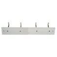 thumbnail image 4 of Mainstays White 18 inch Hook Board with 4 Satin Nickel Hooks for Coats, Bags, Leashes, Keys, Towels, 30 lbs Capacity, 1 Pack, 4 of 6