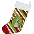 thumbnail image 2 of Carolines Treasures CK4039CS Christmas Snowflakes Staffordshire Bull Terrier Christmas Stocking, 2 of 3