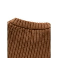thumbnail image 4 of Capreze Crew Neck Jumper Top Winter Warm Sweater Boys Thermal Knitwear Knitted Sweaters Playing Chunky Pullover Brown 110cm (30-35 Catties), 4 of 8