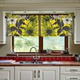 thumbnail image 3 of Yayeee Kitchen Curtains Tier Set of 2 Light Filtering 57"x24" Over Sink Window Panels, Yellow Flowers, 3 of 7