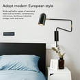 thumbnail image 3 of YLSHRF Swing Arm Wall Sconce Iron Black Hardwired E27 Bedroom Lighting, 3 of 8