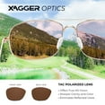 thumbnail image 2 of Xagger Polarized Oval Aviator Sunglasses for Men Pilot Metal Frame Driving Fishing Golf UV400 Sun Glasses, 2 of 6