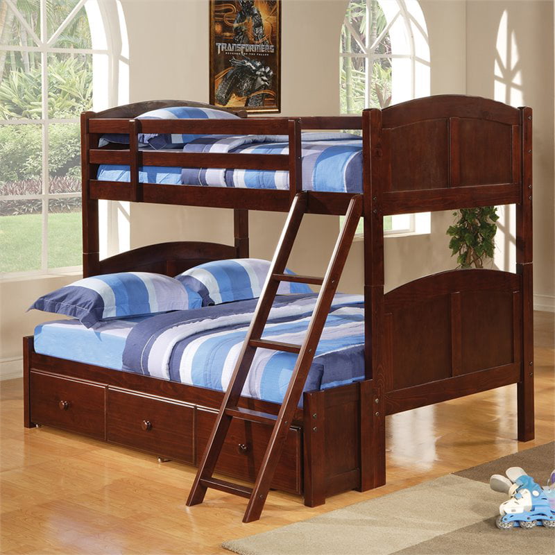 Elm Oak Airlie Twin Over Full Bunk, Dorel Living Airlie Solid Wood Bunk Beds Twin Over Full