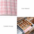 thumbnail image 6 of Placemats Set of 4, Pink Plaid Woven Placemat, Linen Place Mats for Kitchen/Dining Tables, Modern Art Checkered Farmhouse Washable Table Mats for Party, 6 of 8