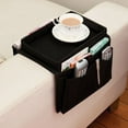 thumbnail image 2 of LUNA Arm Rest Chair Settee Couch Sofa Table Top Holder Organiser Tray Wooden Snowflake Table Mat Sofa Remote Control Holder, 2 of 7