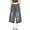 Blue, variant on Women's Solid Lightweight Loose Denim Culottes,High Waist Belted Washed Wide Leg Cropped Trousers for Outdoor Walking